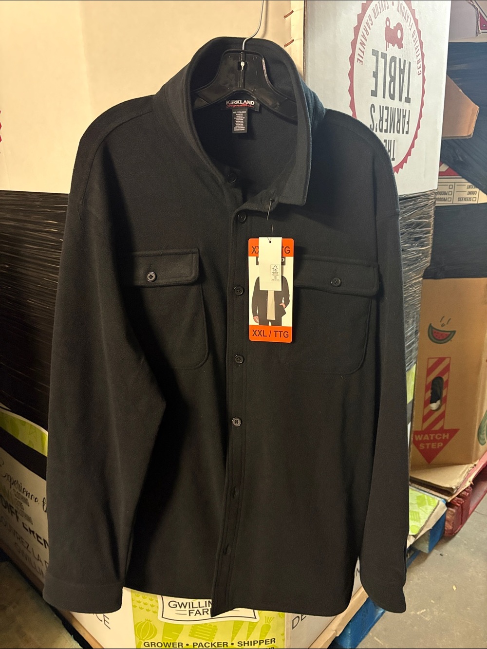Kirkland Signature Men's Black Fleece Jacket - XXL